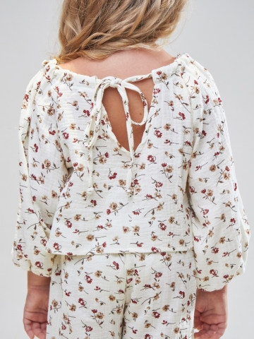 329-ЦВ1. Костюм детский Палаццо, цветной, хлопок 100%  муслин, размеры 98,104,110,116