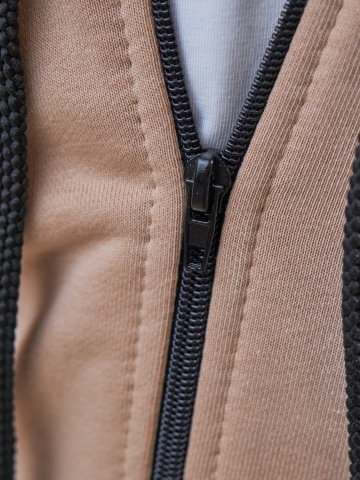 328-К. Костюм детский  на молнии, капучино хлопок 65%, 35% ПЭ, 3-х нитка без начеса 80,86,92