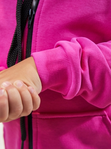 328-Ф. Костюм детский  на молнии, фуксия, хлопок 65%, 35% ПЭ, 3-х нитка без начеса 80,86,92